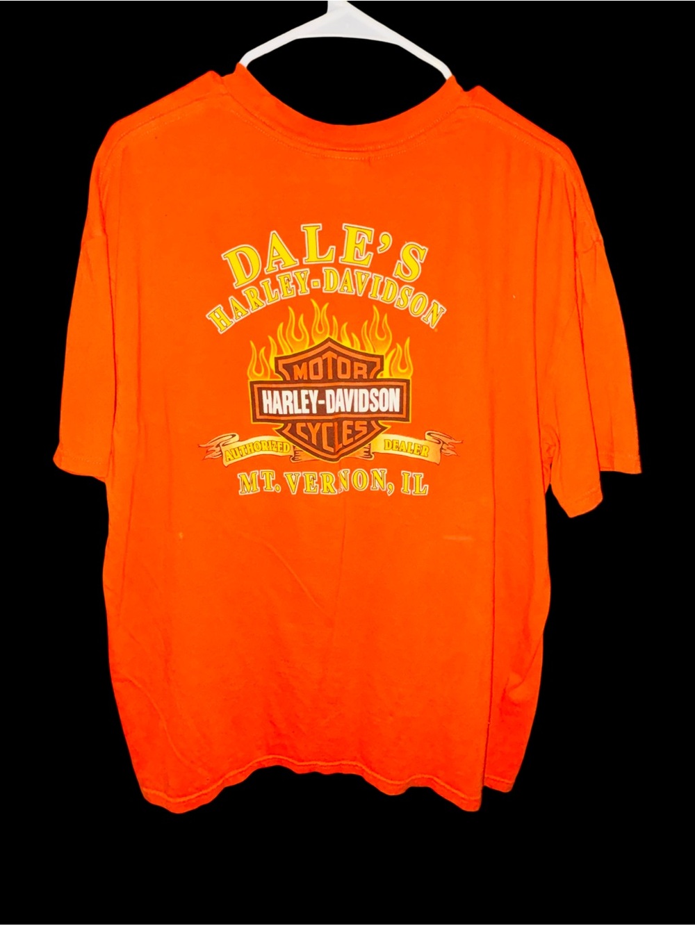 🧡 Harley‑Davidson “Dale’s Mt. Vernon” Flameback Tee